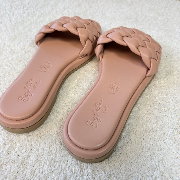 Seychelles Bellisima chunky braided blush slides sandals dusty pink size 9 - Picture 6 of 9